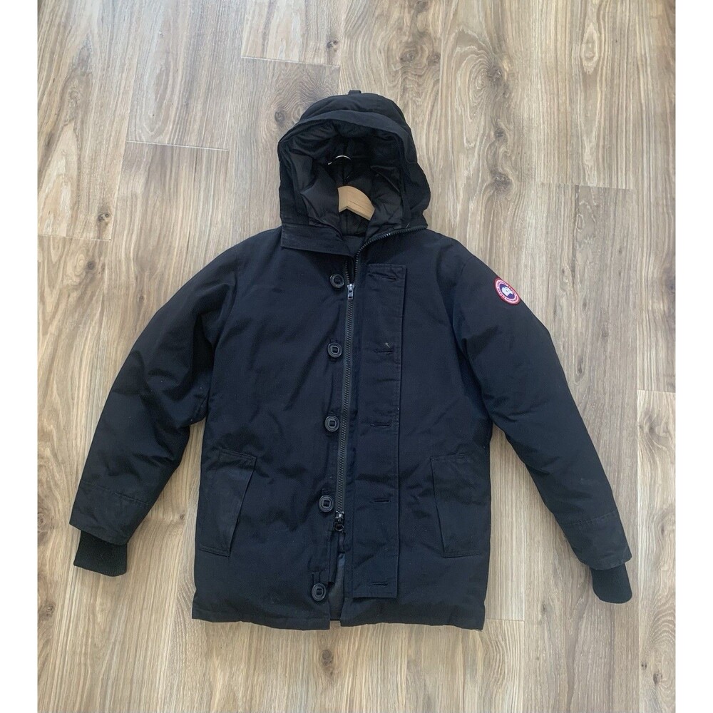 Canada Goose Arctic Program Down Parka Black XS Vintage Made in Canada Hooded